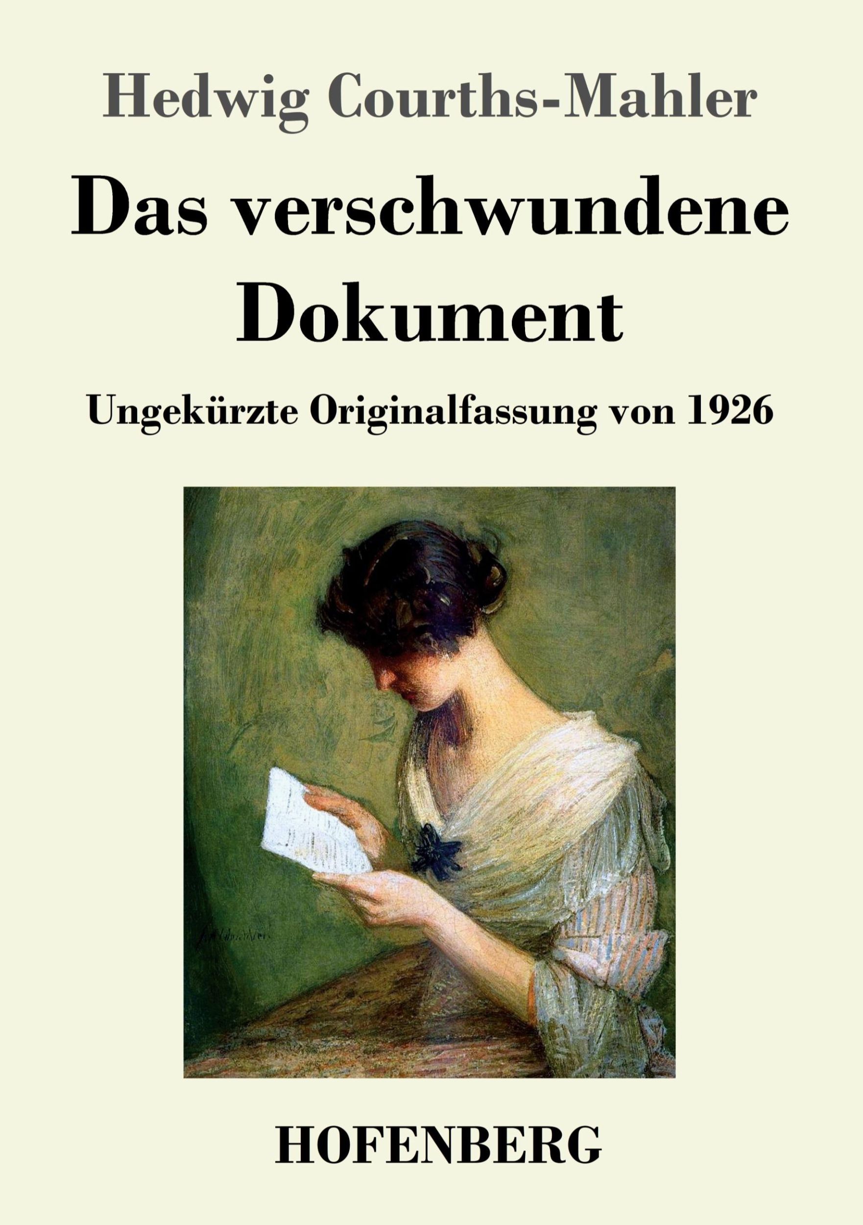 Cover: 9783743742741 | Das verschwundene Dokument | Ungekürzte Originalfassung von 1926