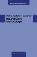 Cover: 9783810021892 | Rekonstruktive Methodologie | Hans-Josef Wagner | Taschenbuch | 96 S.