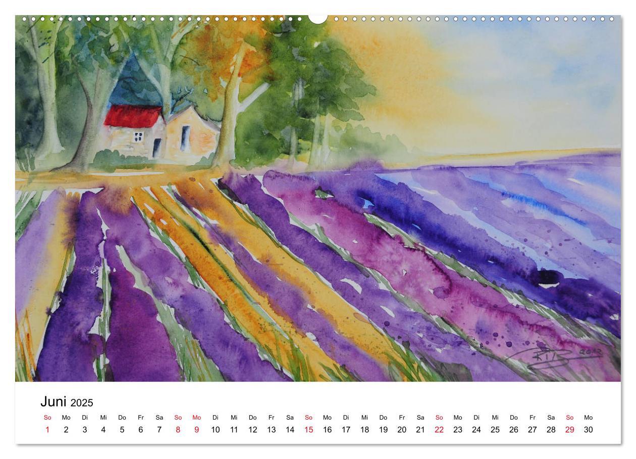 Bild: 9783435428229 | Landschafts-Aquarelle 2025 Roswita Ilona Baumann (Wandkalender 2025...