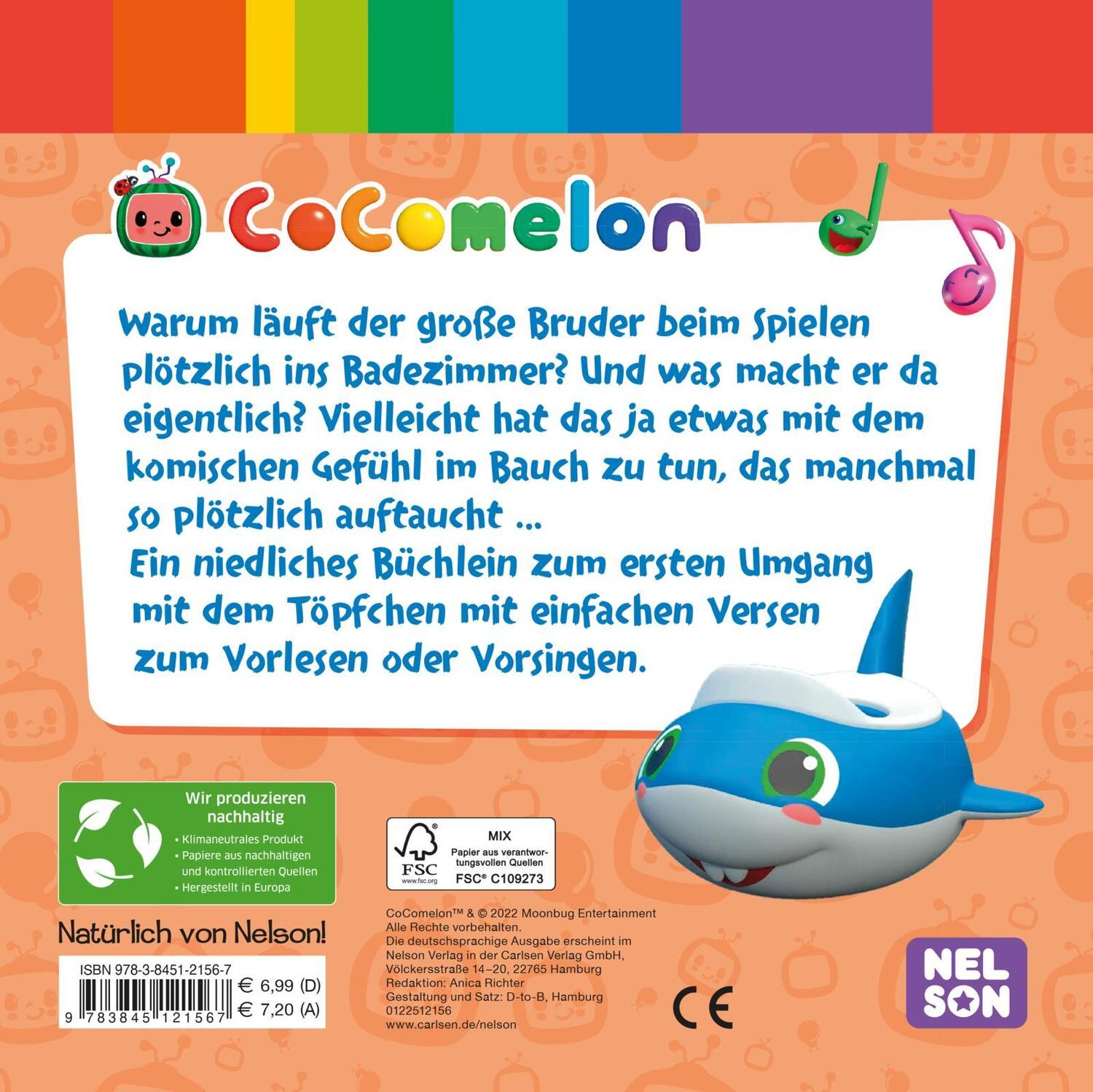 Rückseite: 9783845121567 | CoComelon: Das Töpfchenlied | Buch | Pappbilderbuch | Deutsch | 2022