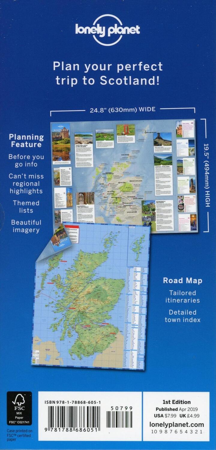 Bild: 9781788686051 | Scotland Planning Map | Planet Lonely | (Land-)Karte | Englisch | 2019