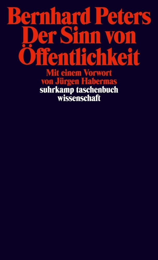 Cover: 9783518294369 | Der Sinn von Öffentlichkeit | Vorw. v. Jürgen Habermas | Peters | Buch