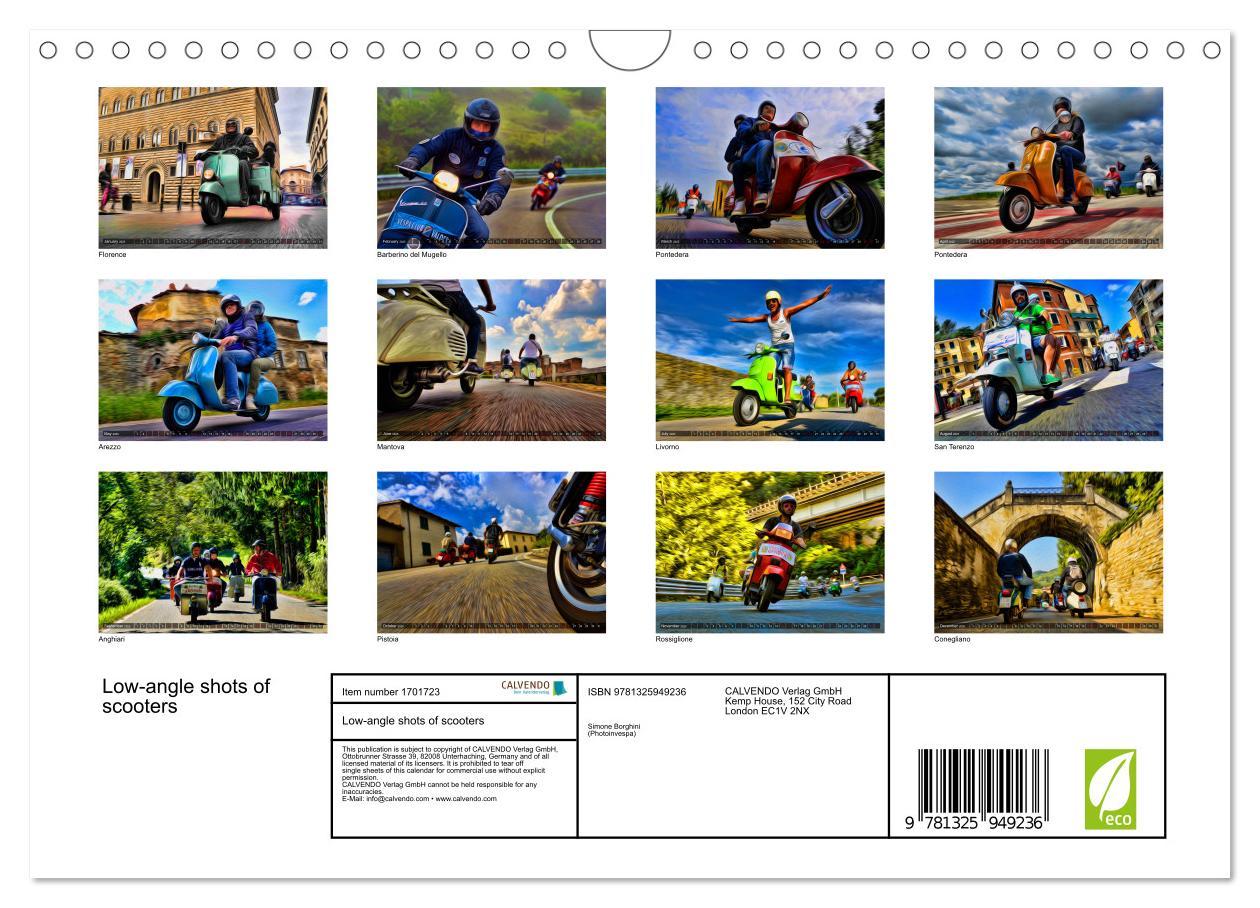 Bild: 9781325949236 | Low-angle shots of scooters (Wall Calendar 2025 DIN A4 landscape),...