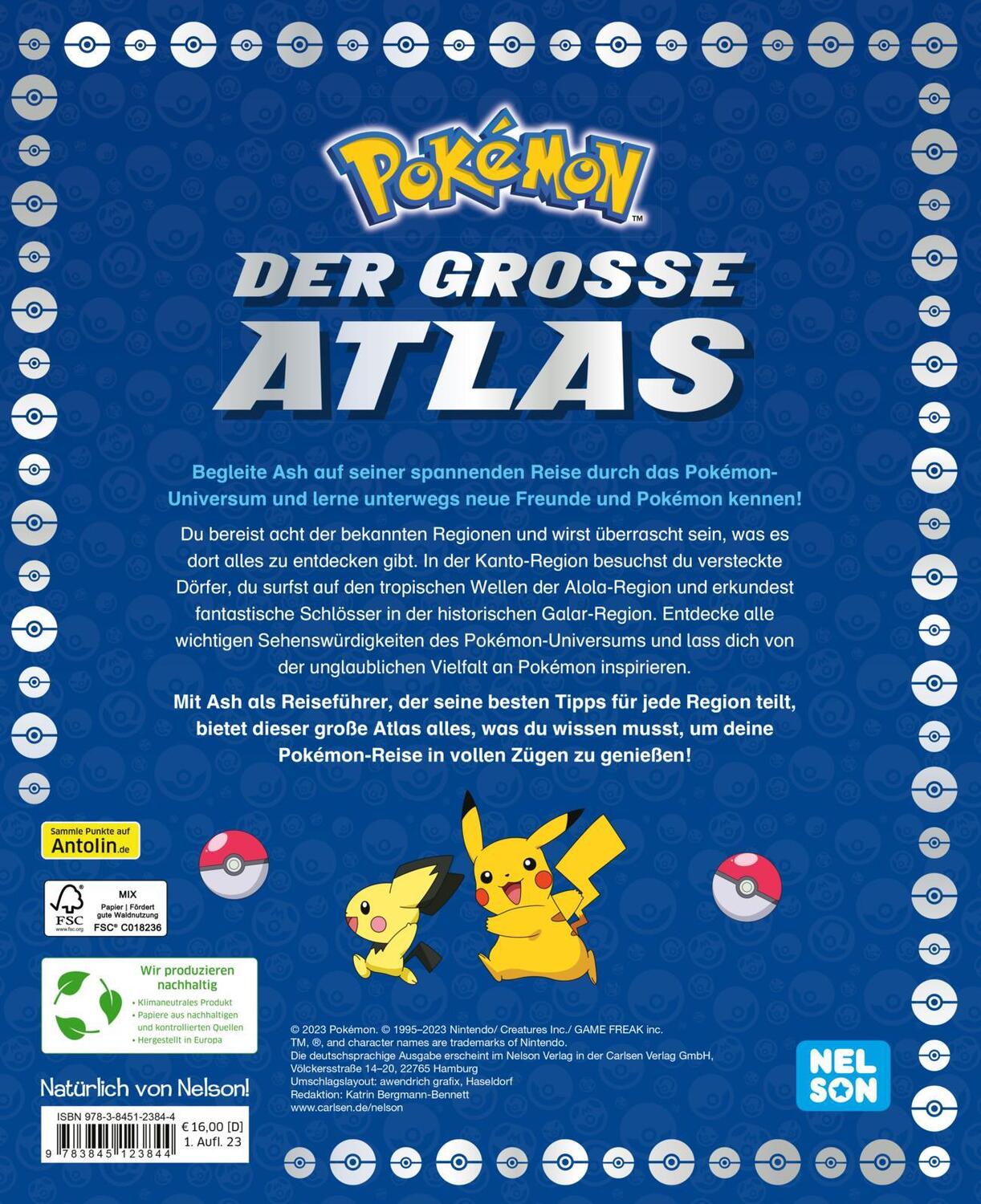 Rückseite: 9783845123844 | Pokémon Handbuch: Der große Atlas | Nicole Reynolds | Buch | Pokémon