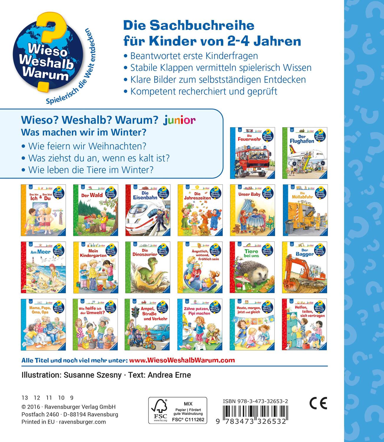 Rückseite: 9783473326532 | Wieso? Weshalb? Warum? junior, Band 58: Was machen wir im Winter?