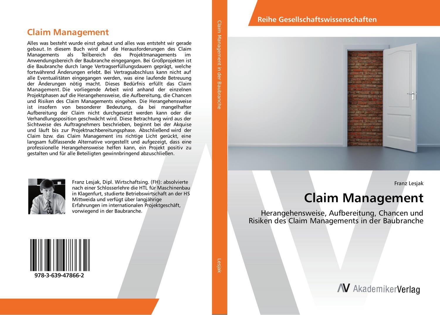 Cover: 9783639478662 | Claim Management | Franz Lesjak | Taschenbuch | Paperback | Deutsch