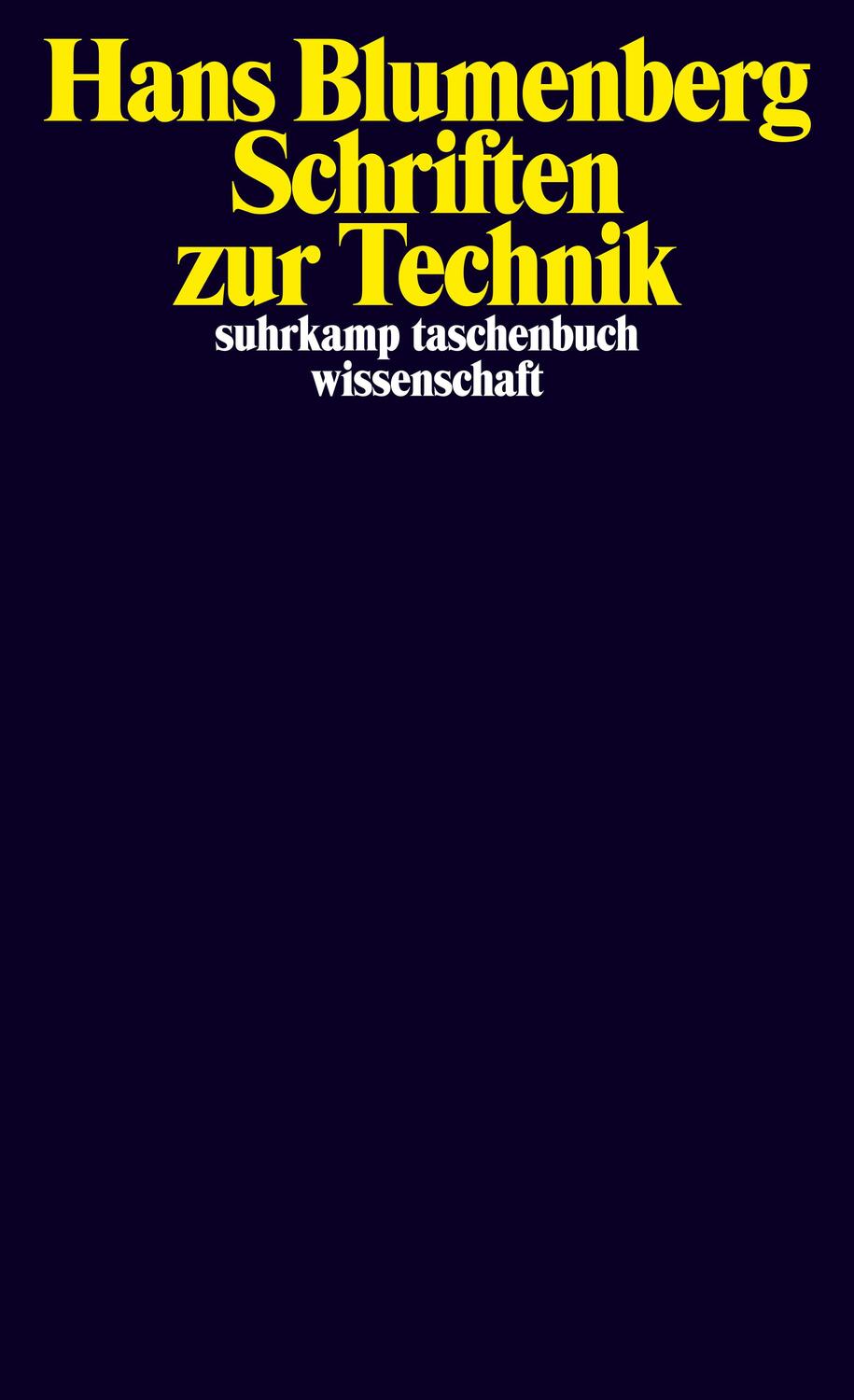 Cover: 9783518297414 | Schriften zur Technik | Hans Blumenberg | Taschenbuch | Deutsch | 2015