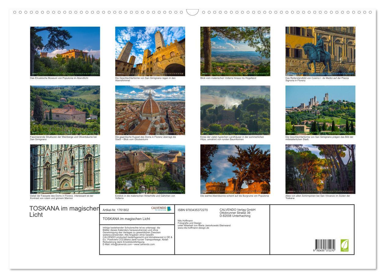 Bild: 9783435372270 | TOSKANA im magischen Licht (Wandkalender 2025 DIN A2 quer),...