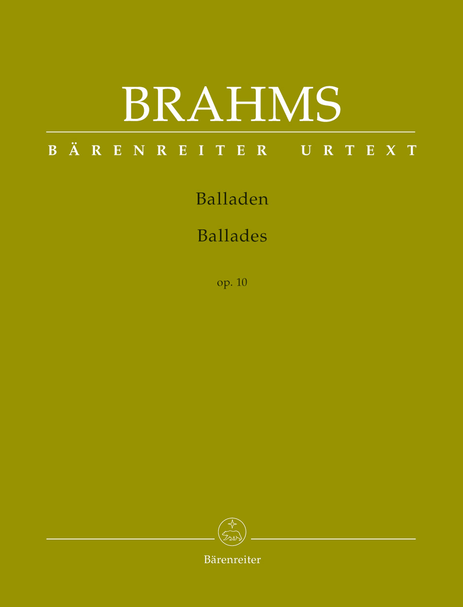 Cover: 9790006541133 | Balladen op. 10 | Bärenreiter Urtext | Johannes Brahms | Broschüre