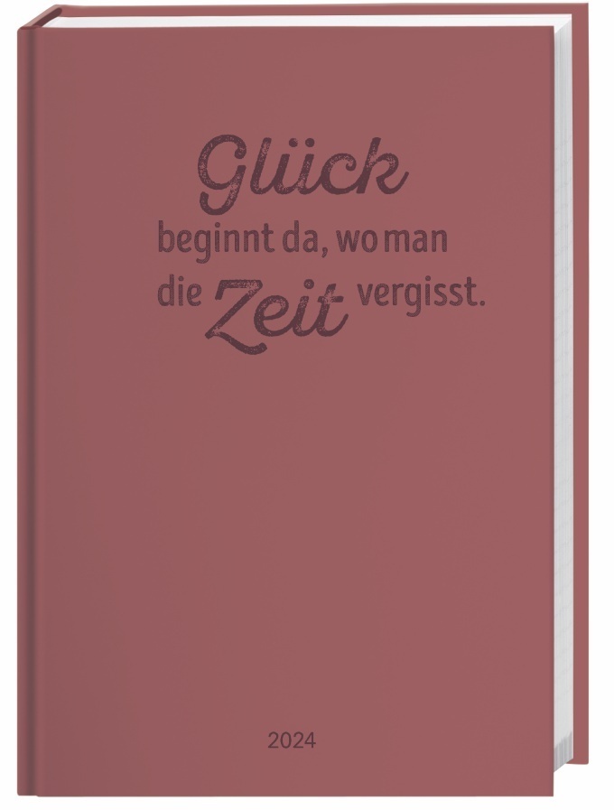 Cover: 9783756403370 | Kalenderbuch Spruch A5. Roter Taschenkalender 2024 mit...
