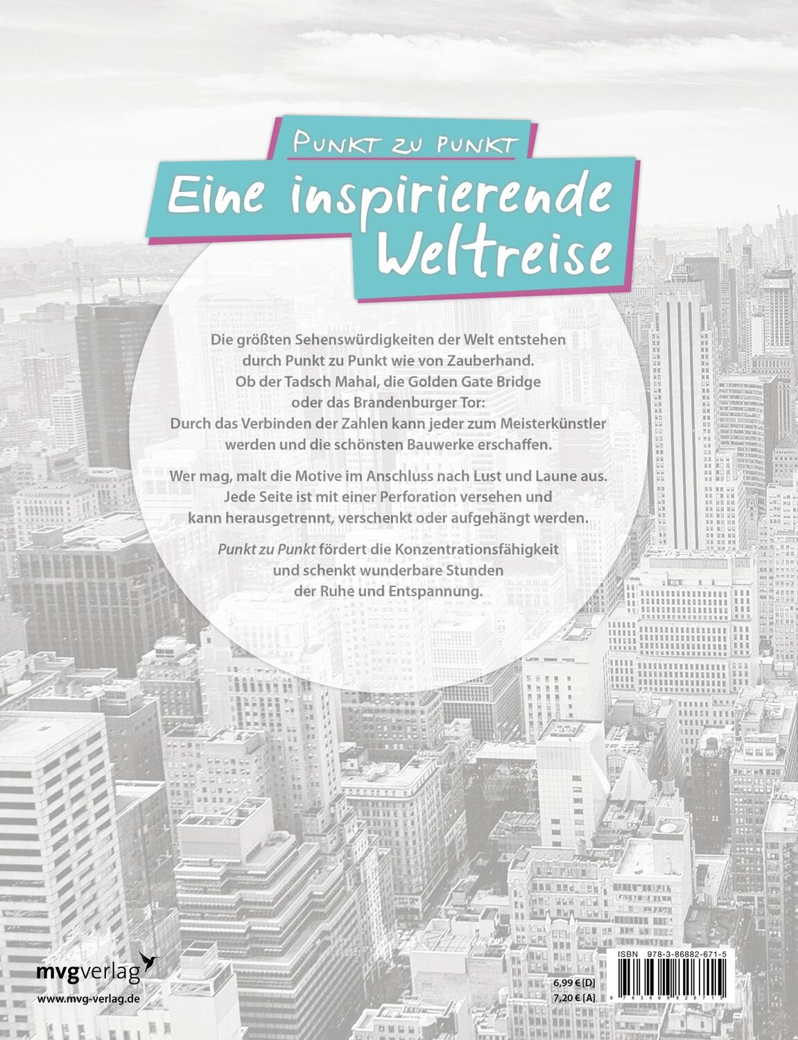 Rückseite: 9783868826715 | Punkt zu Punkt: Eine inspirierende Weltreise: Malbuch für Erwachsene