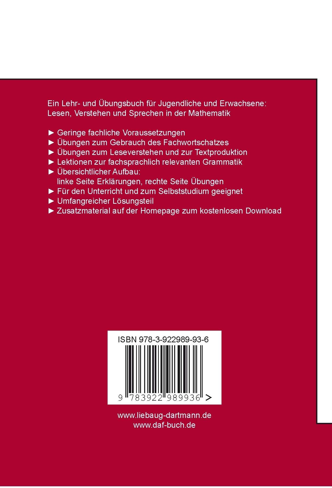 Rückseite: 9783922989936 | Wie spricht man in der Mathematik? Band 2 | Bruno Liebaug | Buch