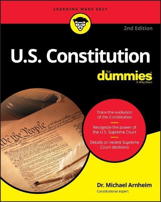 Cover: 9781119387299 | U.S. Constitution for Dummies | Michael Arnheim | Taschenbuch | 448 S.