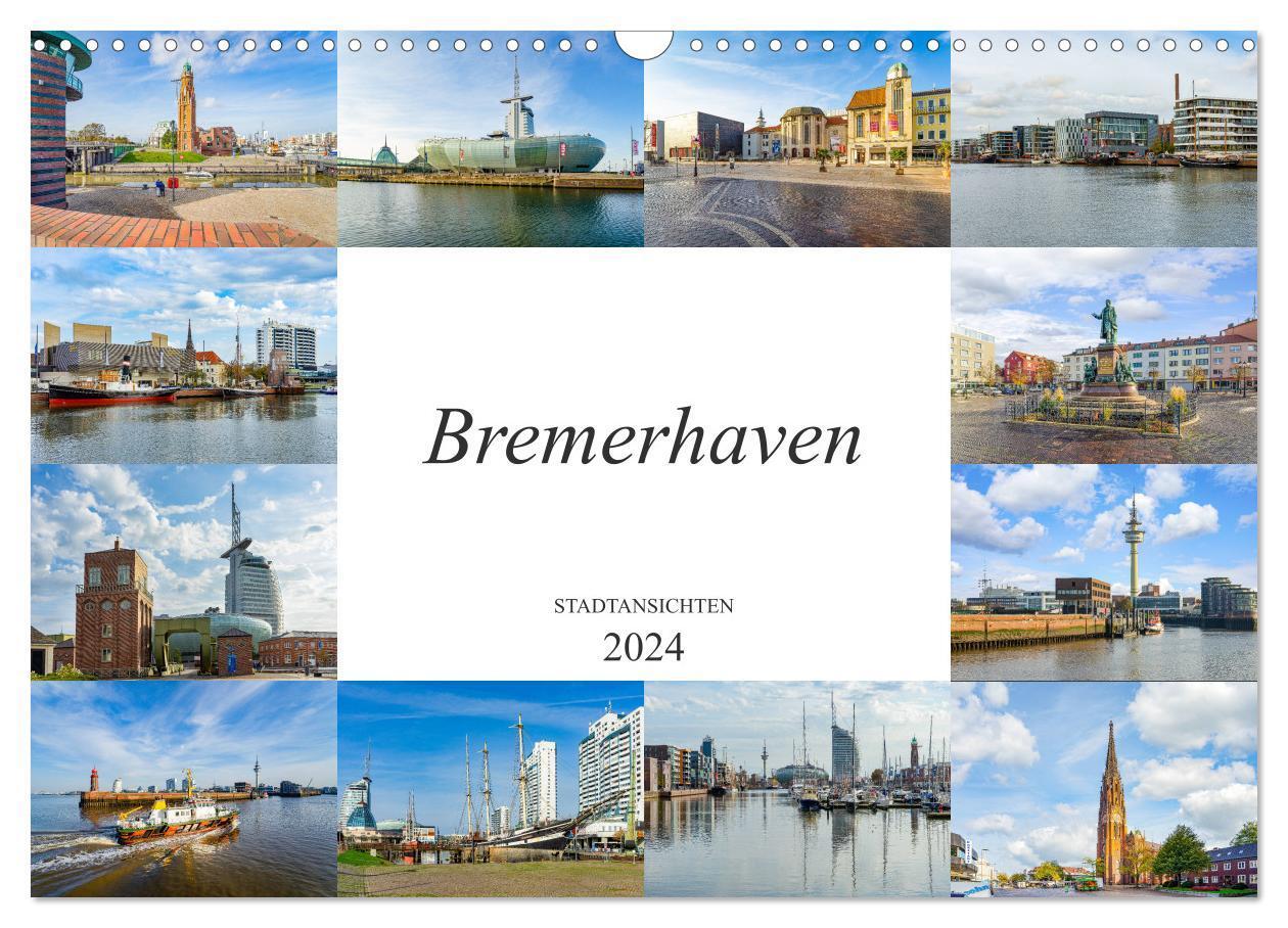Cover: 9783675563186 | Bremerhaven Stadtansichten (Wandkalender 2024 DIN A3 quer),...