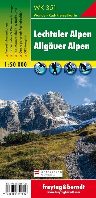 Cover: 9783850847582 | Freytag &amp; Berndt Wander-, Rad- und Freizeitkarte Lechtaler Alpen,...