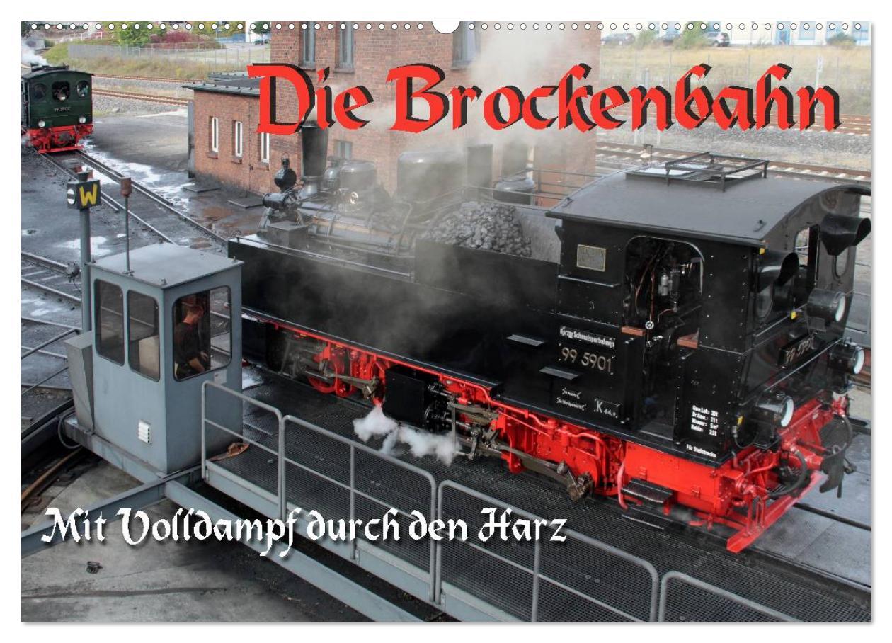 Cover: 9783435754175 | Die Brockenbahn - Mit Volldampf durch den Harz (Wandkalender 2025...