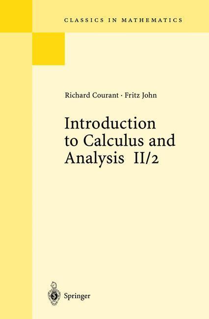 Cover: 9783540665700 | Introduction to Calculus and Analysis II/2 | Chapters 5 - 8 | Buch