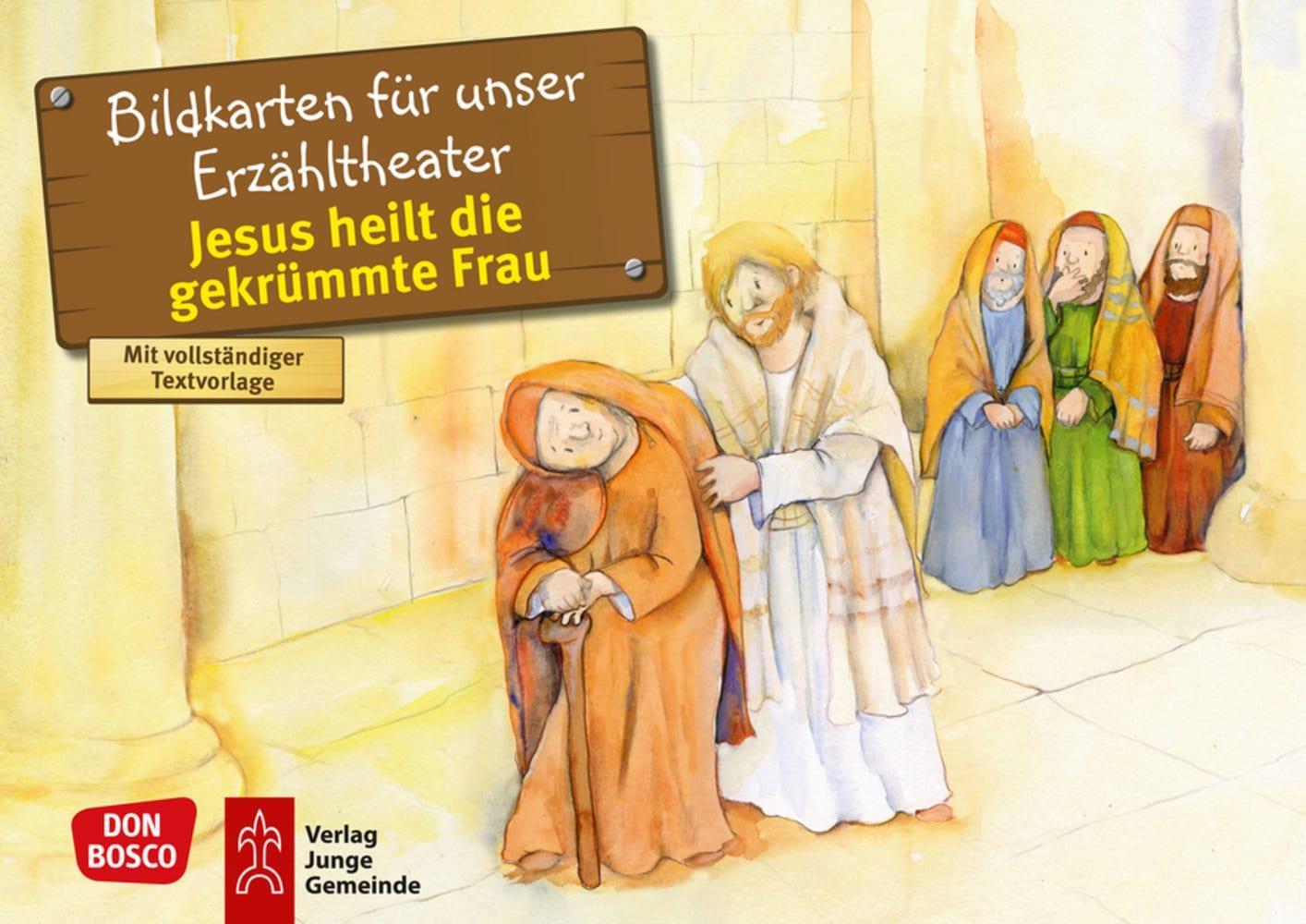 Cover: 4260179515897 | Jesus heilt die gekrümmte Frau. Kamishibai Bildkartenset. | Box | 2019