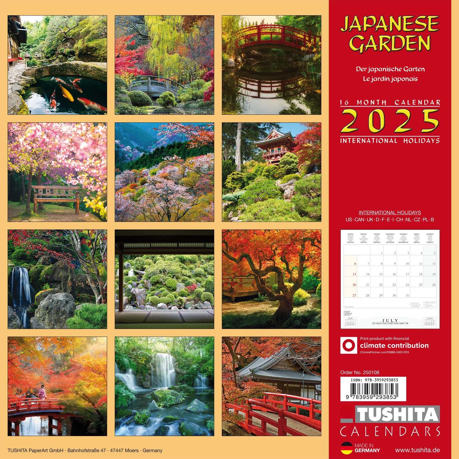 Rückseite: 9783959293853 | Japanese Garden 2025 | Kalender 2025 | Kalender | Mindful editions