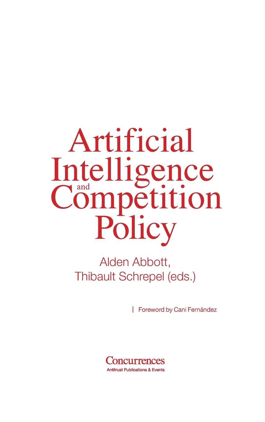 Cover: 9781954750425 | Artificial Intelligence and Competition Policy | Thibault Schrepel