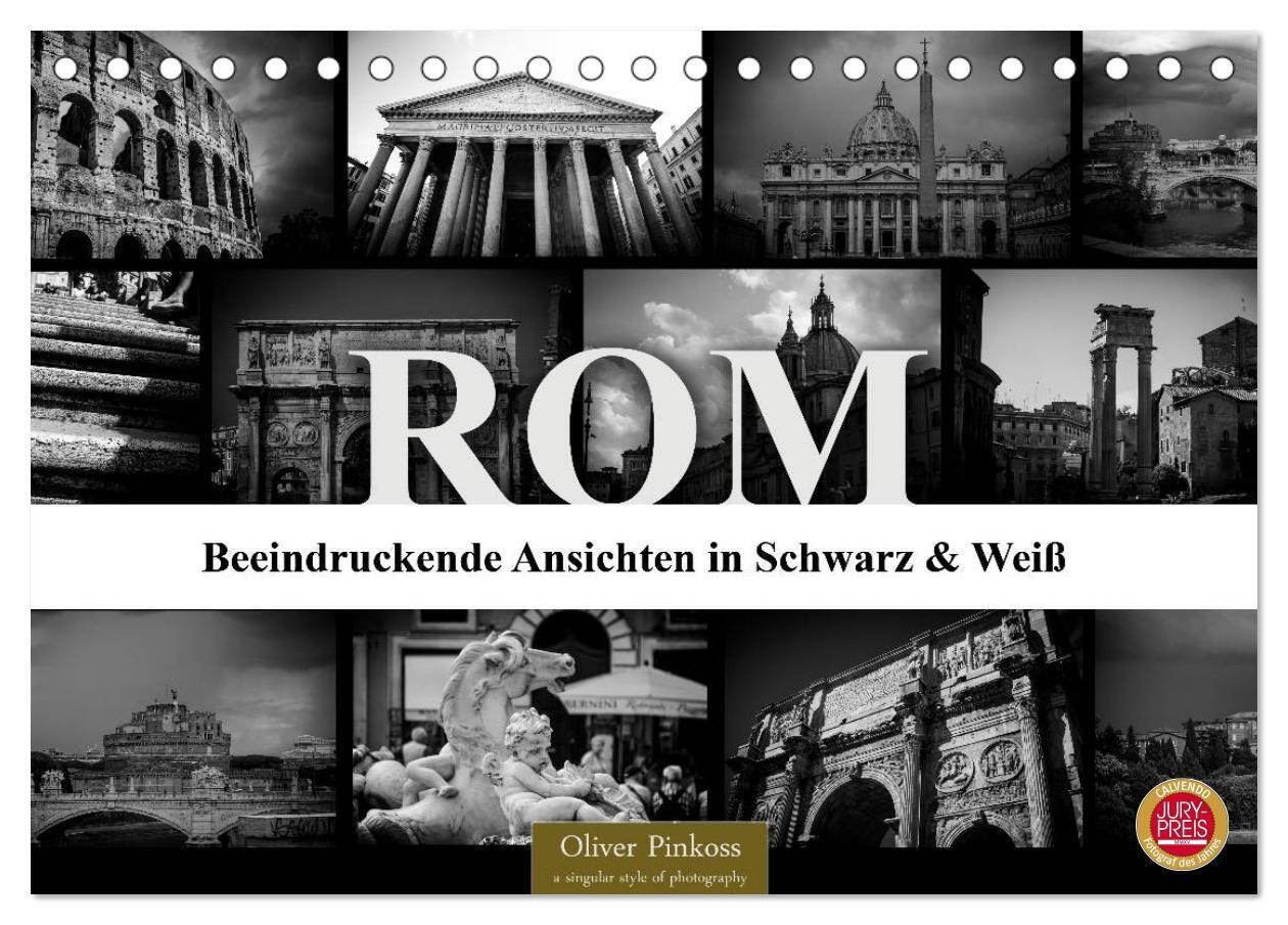 Cover: 9783383448799 | ROM - Ansichten in Schwarz und Weiß (Tischkalender 2024 DIN A5...
