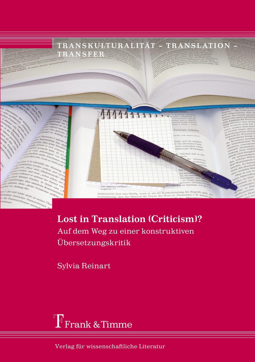 Cover: 9783732900145 | Lost in Translation (Criticism)? | Sylvia Reinart | Taschenbuch | 2013