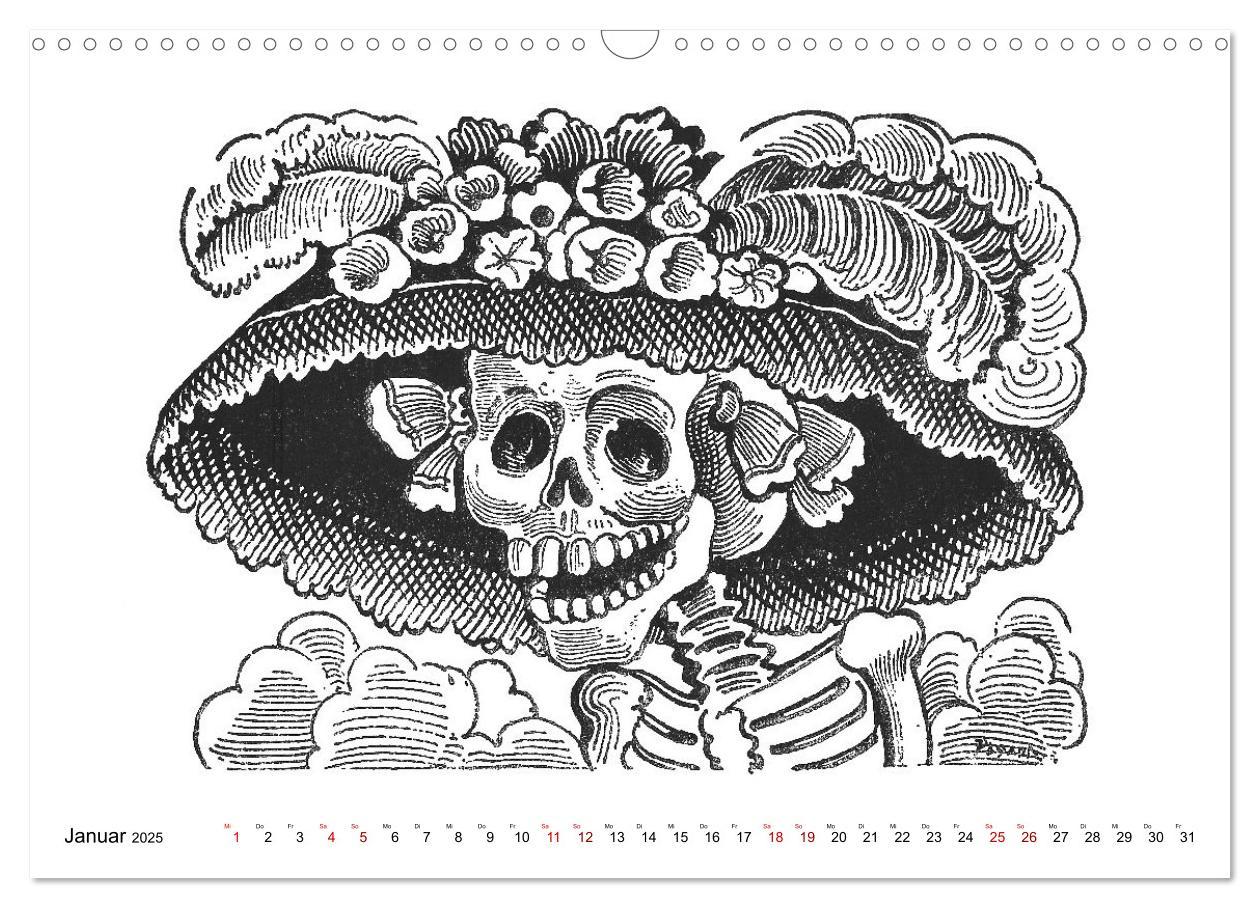 Bild: 9783435105397 | Calaveras - Totenköpfe und Skelette (Wandkalender 2025 DIN A3...