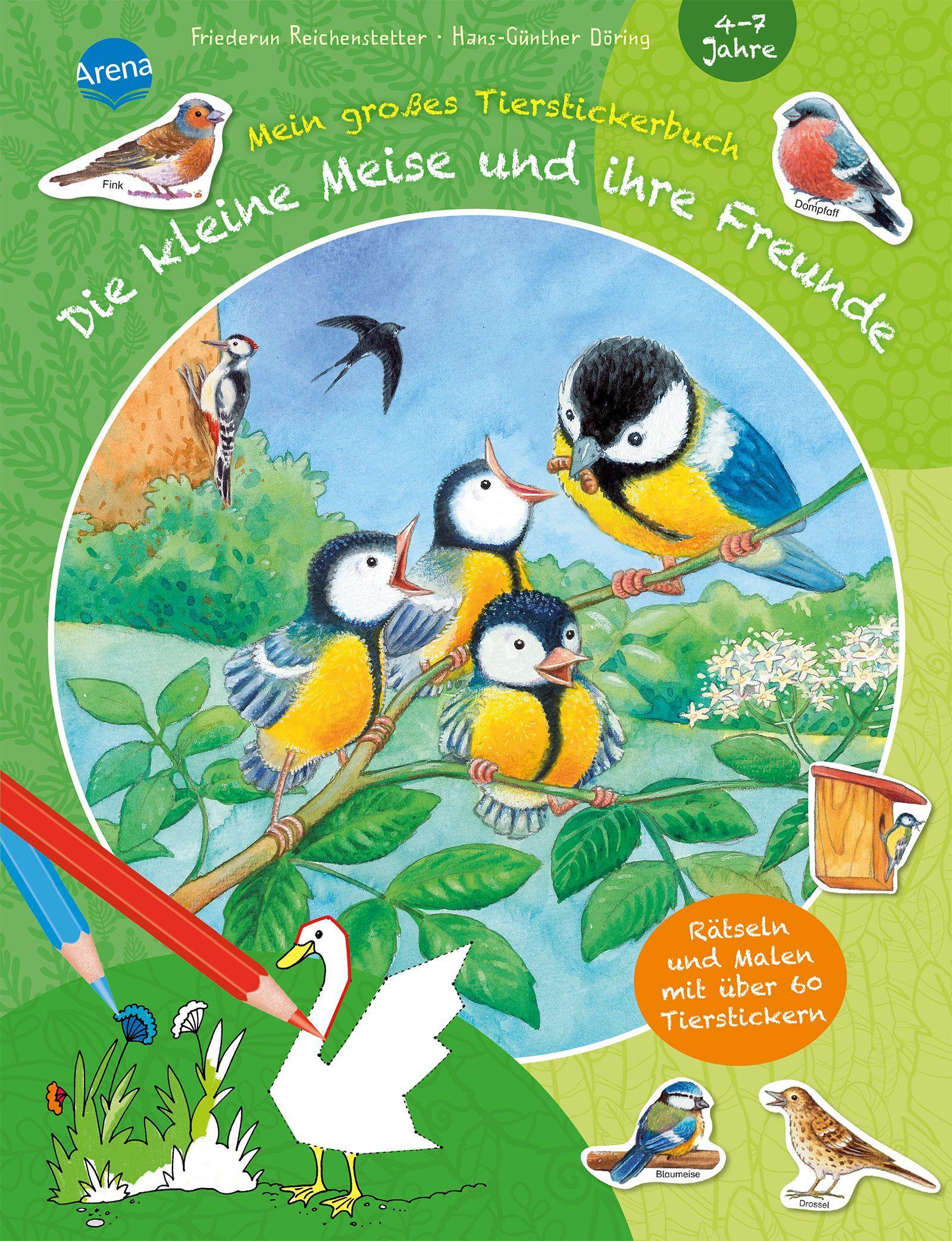 Cover: 9783401709109 | Die kleine Meise und ihre Freunde. Mein großes Tierstickerbuch | 24 S.