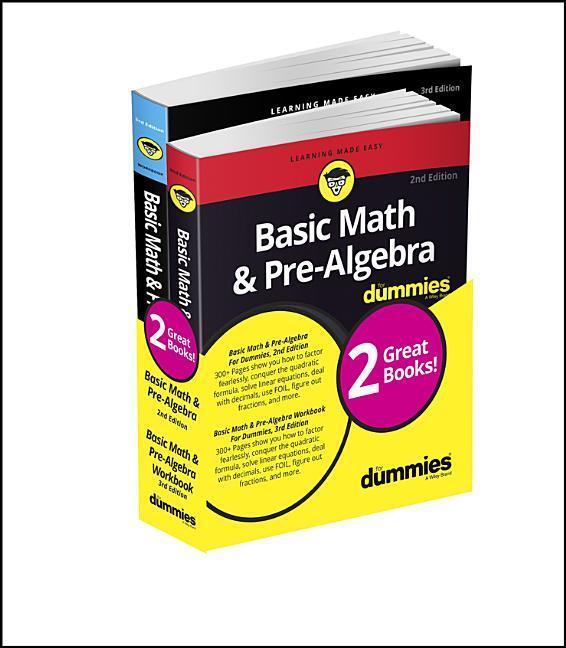 Cover: 9781119387107 | Basic Math & Pre-Algebra for Dummies Book + Workbook Bundle | Buch