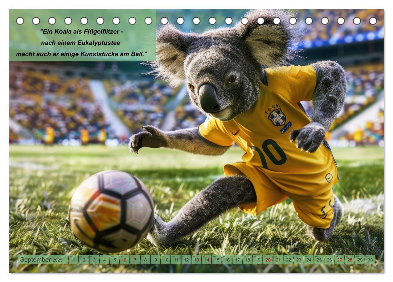 Bild: 9783457152829 | Der tierisch lustige Fußballkalender (Tischkalender 2025 DIN A5...