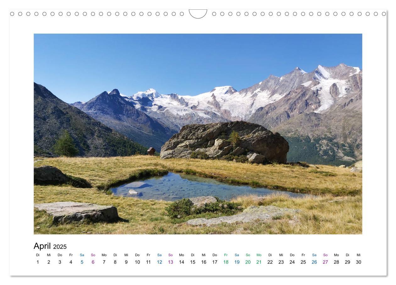 Bild: 9783435199945 | Perlen im Saastal Wallis Schweiz (Wandkalender 2025 DIN A3 quer),...