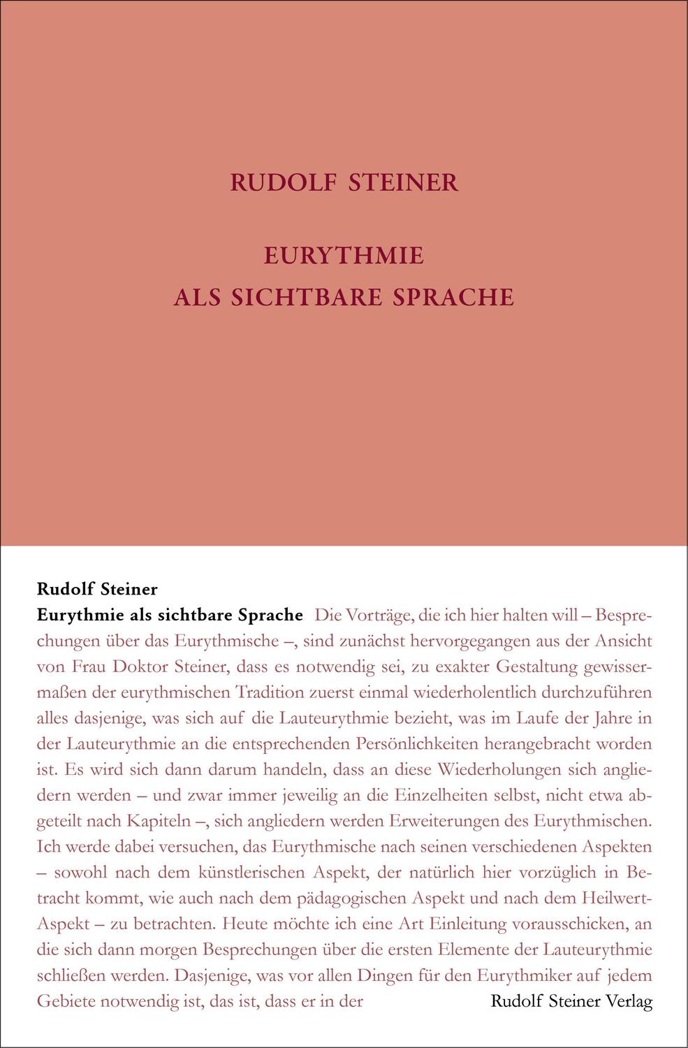 Cover: 9783727427916 | Eurythmie als sichtbare Sprache | Rudolf Steiner | Buch | Deutsch
