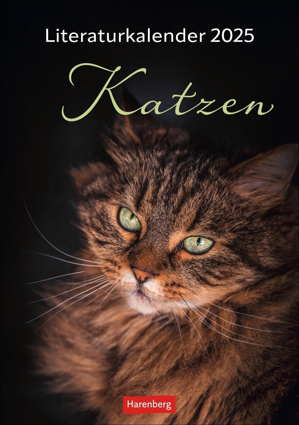 Cover: 9783840034275 | Literaturkalender Katzen Wochen-Kulturkalender 2025 | Harenberg | 2025
