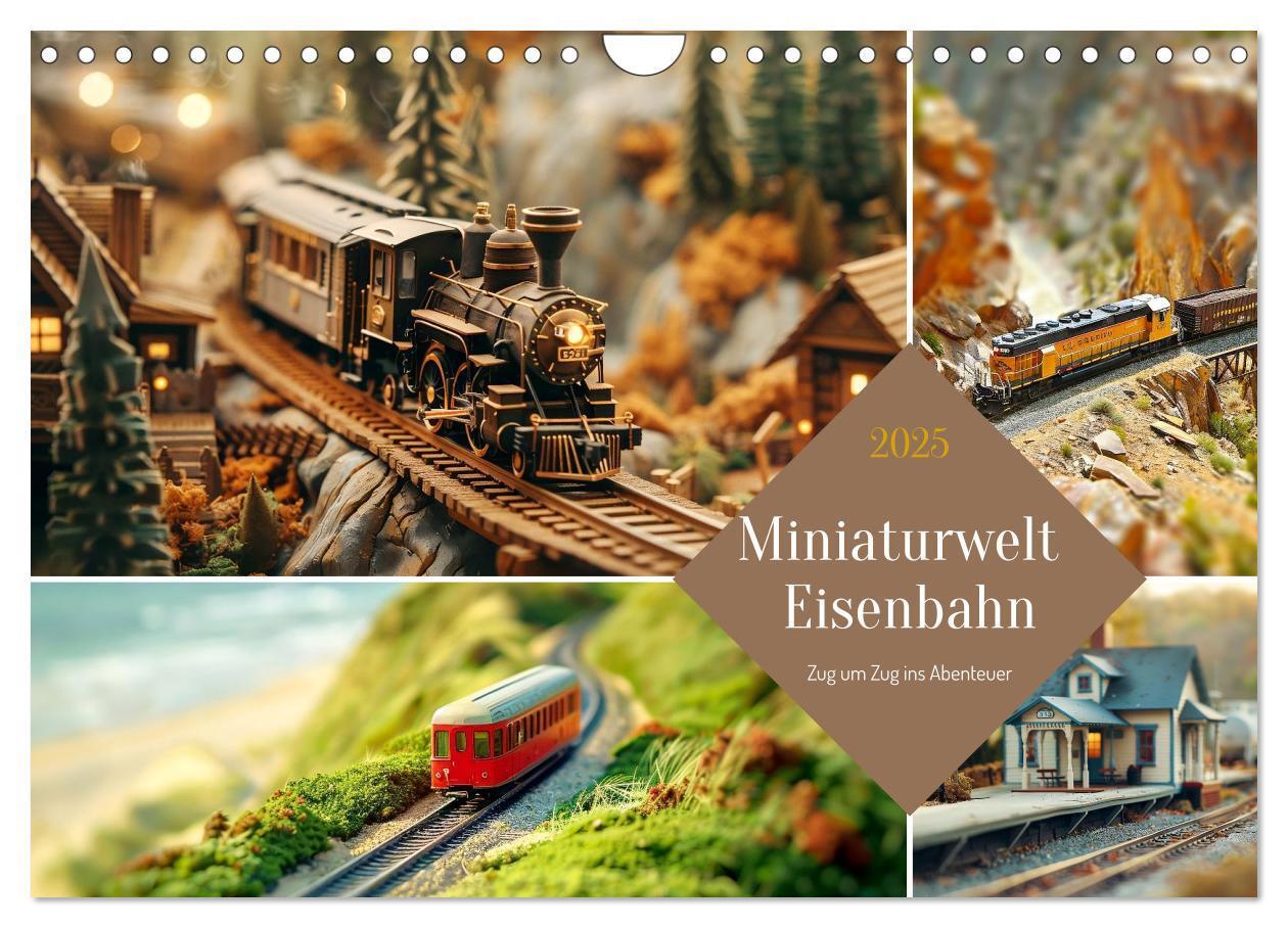 Cover: 9783435927562 | Miniaturwelt Eisenbahn - Zug um Zug ins Abenteuer (Wandkalender...