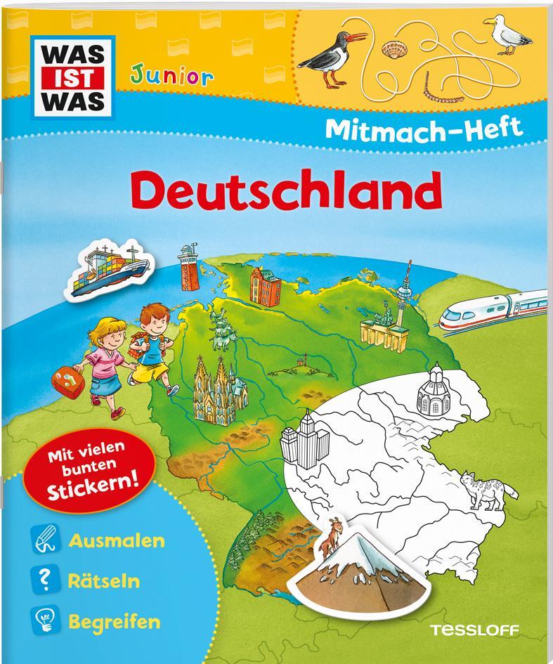 Cover: 9783788675639 | Mitmach-Heft Deutschland | Malen, Stickern, Rätseln | Sabine Schuck