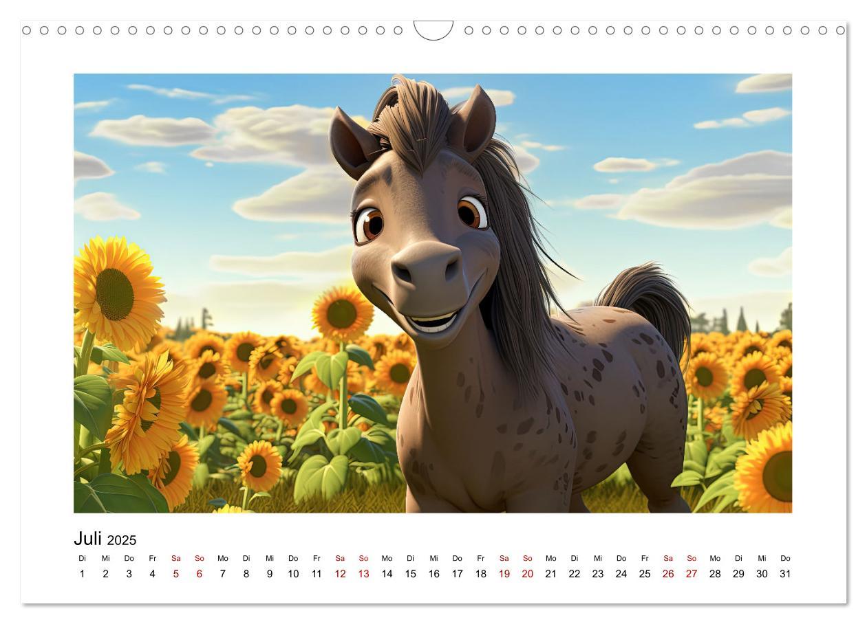 Bild: 9783383883088 | Niedliche Ponys (Wandkalender 2025 DIN A3 quer), CALVENDO...