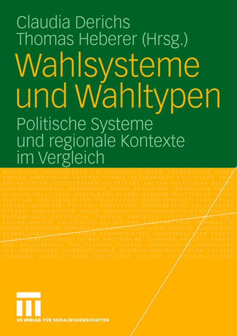 Cover: 9783531148908 | Wahlsysteme und Wahltypen | Thomas Heberer (u. a.) | Taschenbuch | vii