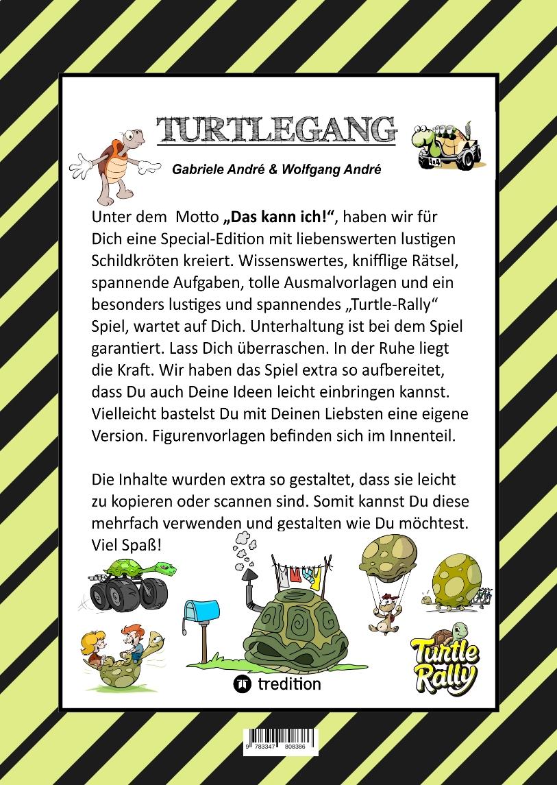 Rückseite: 9783347808386 | CRAFTBOOK - BASTELVORLAGE - LUSTIGES FAMILIENSPIEL - TURTLE RALLY -...