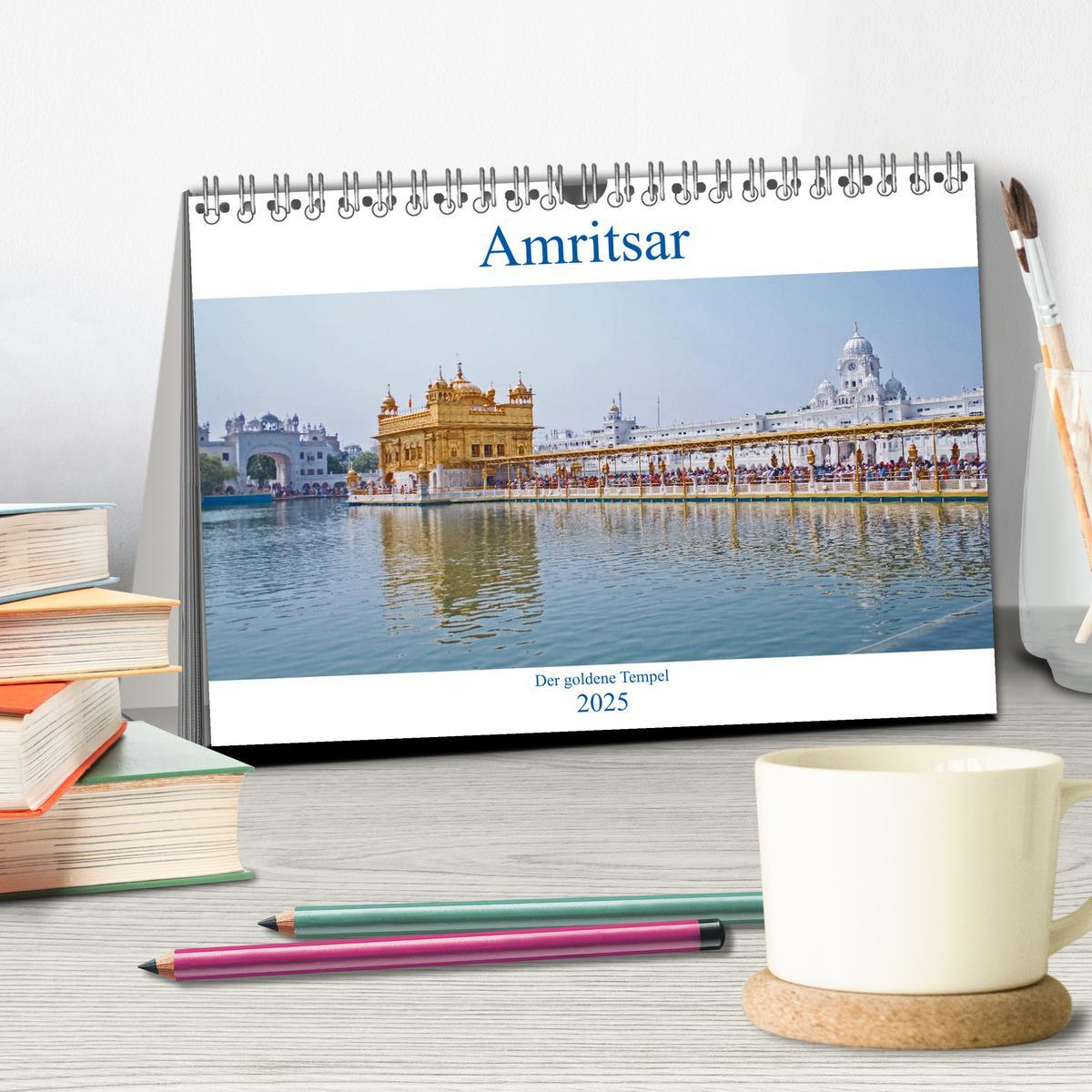 Bild: 9783435300938 | Amritsar - Der goldene Tempel (Tischkalender 2025 DIN A5 quer),...