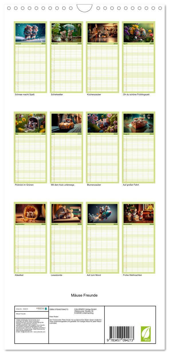 Bild: 9783457094273 | Familienplaner 2025 - Mäuse Freunde mit 5 Spalten (Wandkalender, 21...