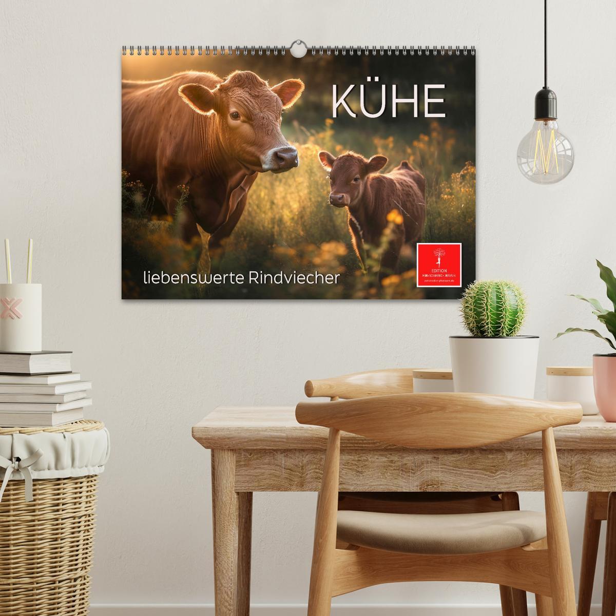 Bild: 9783383908897 | Kühe - liebenswerte Rindviecher (Wandkalender 2025 DIN A3 quer),...