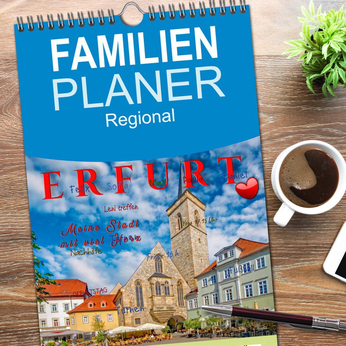 Bild: 9783457108635 | Familienplaner 2025 - Erfurt - meine Stadt mit viel Herz mit 5...