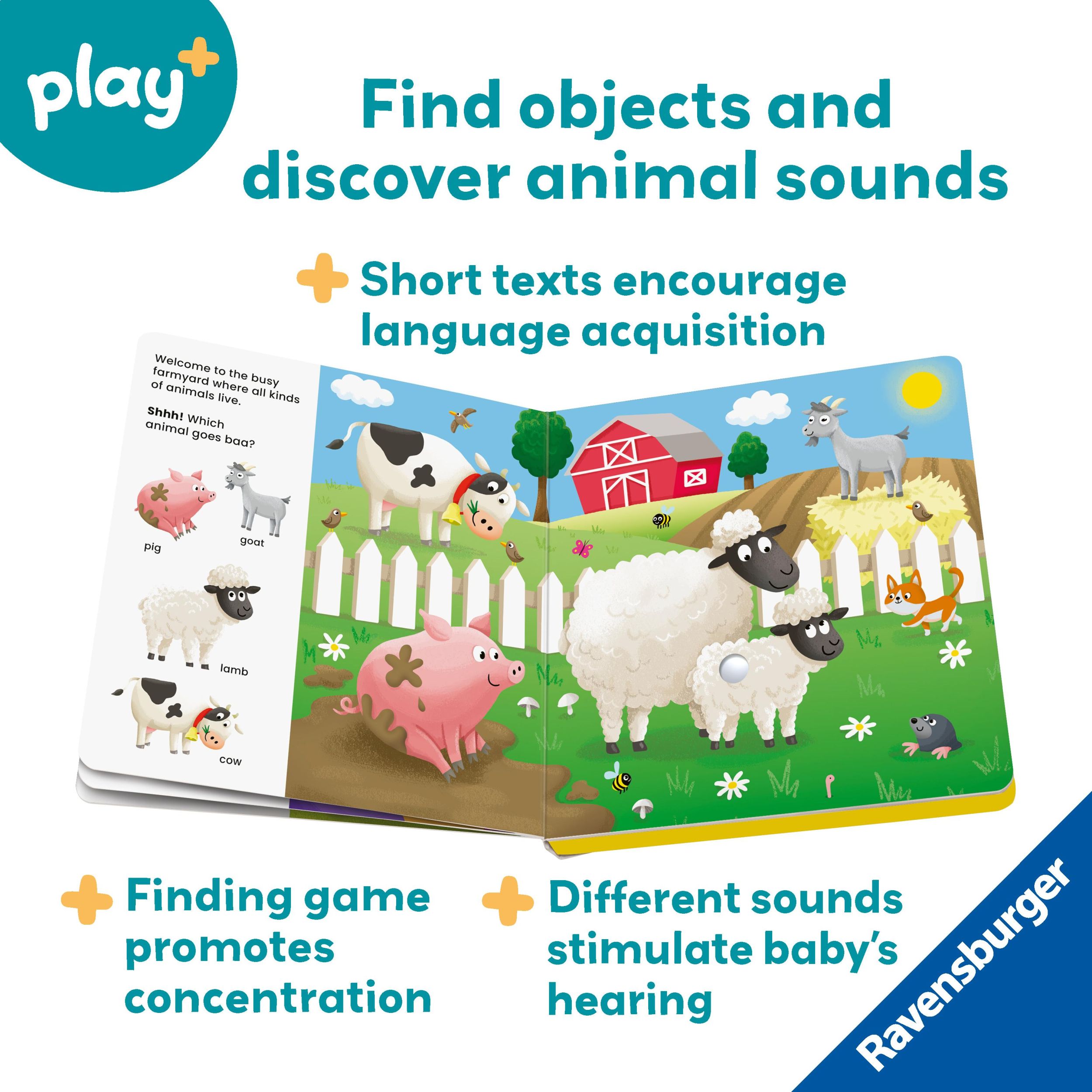 Bild: 9783380970095 | Ravensburger Play+ Shh... Who's there? Baby Animals (My First Seek...