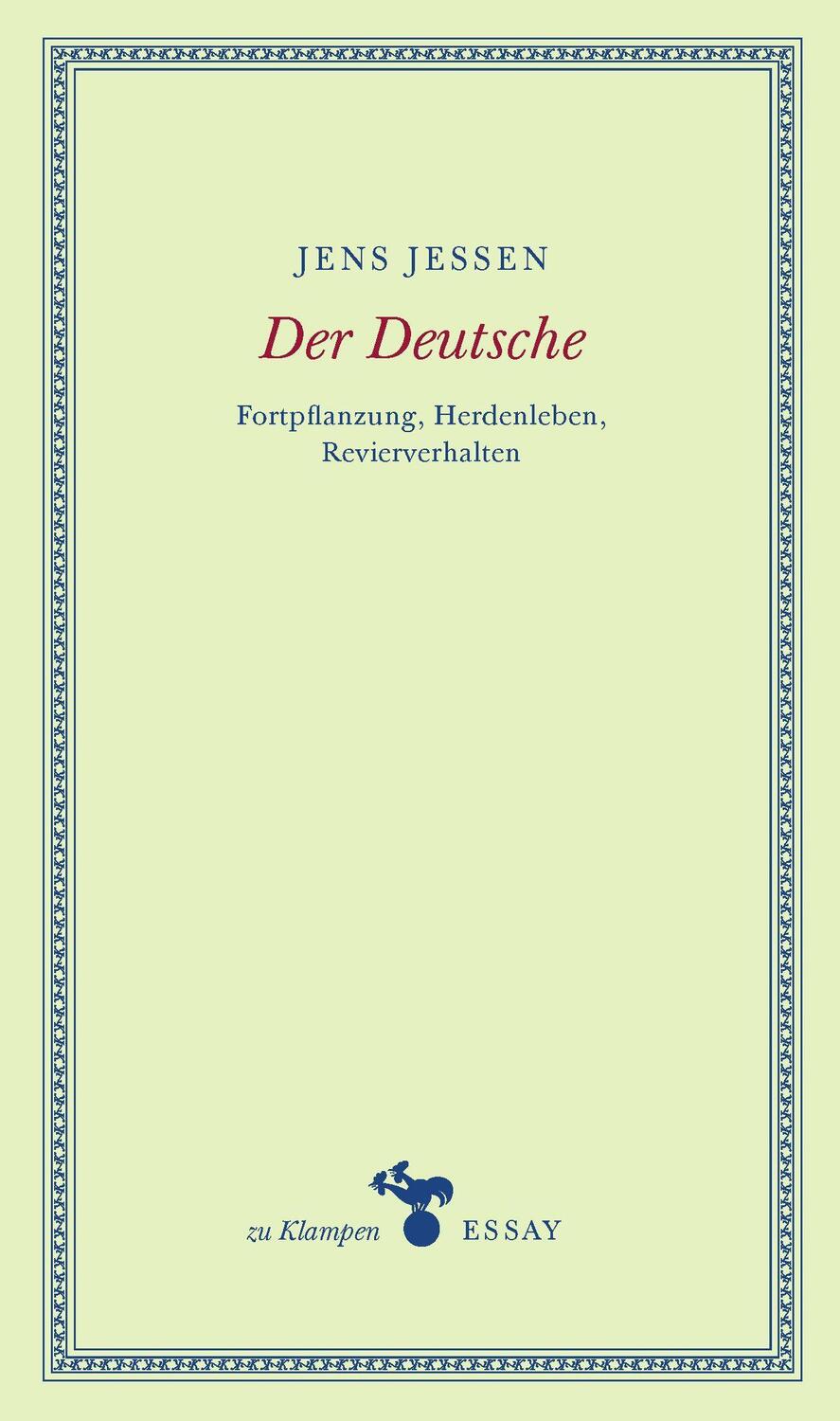 Cover: 9783866746282 | Der Deutsche | Fortpflanzung, Herdenleben, Revierverhalten | Jessen