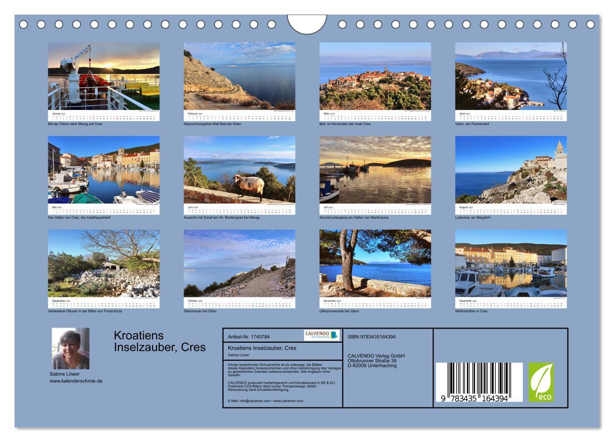 Bild: 9783435164394 | Kroatiens Inselzauber, Cres (Wandkalender 2025 DIN A4 quer),...