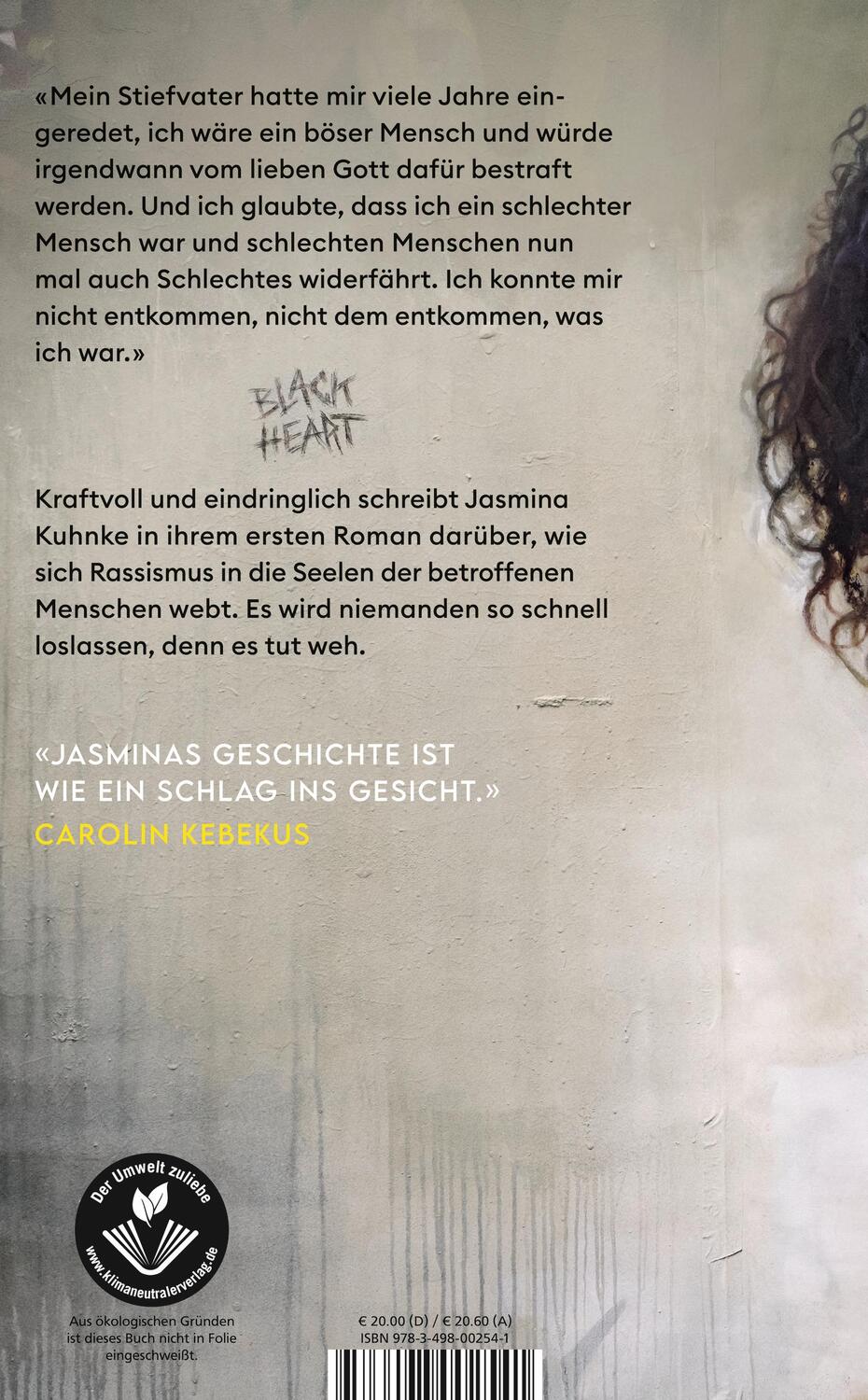 Rückseite: 9783498002541 | Schwarzes Herz | Jasmina Kuhnke | Buch | 208 S. | Deutsch | 2021
