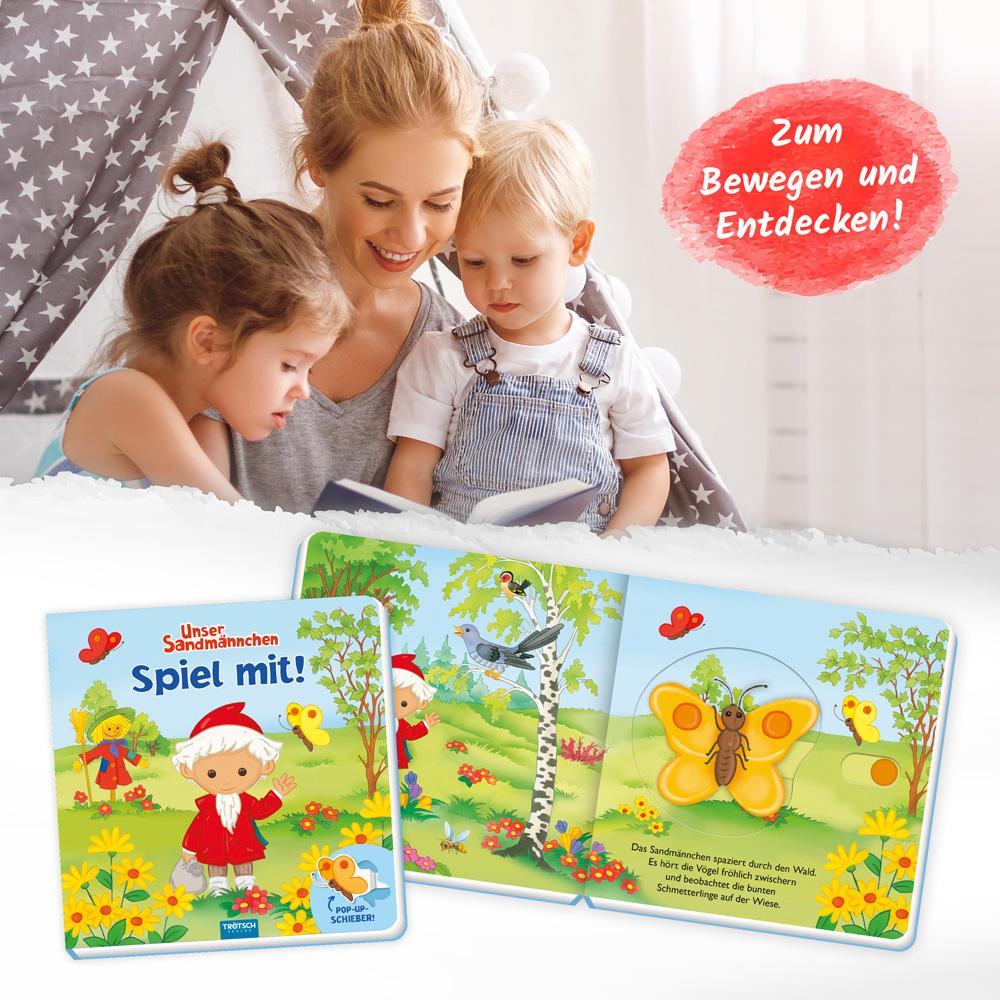 Bild: 9783965528970 | Trötsch Unser Sandmännchen Spiel mit Pappenbuch mit Pop-up-Schiebern