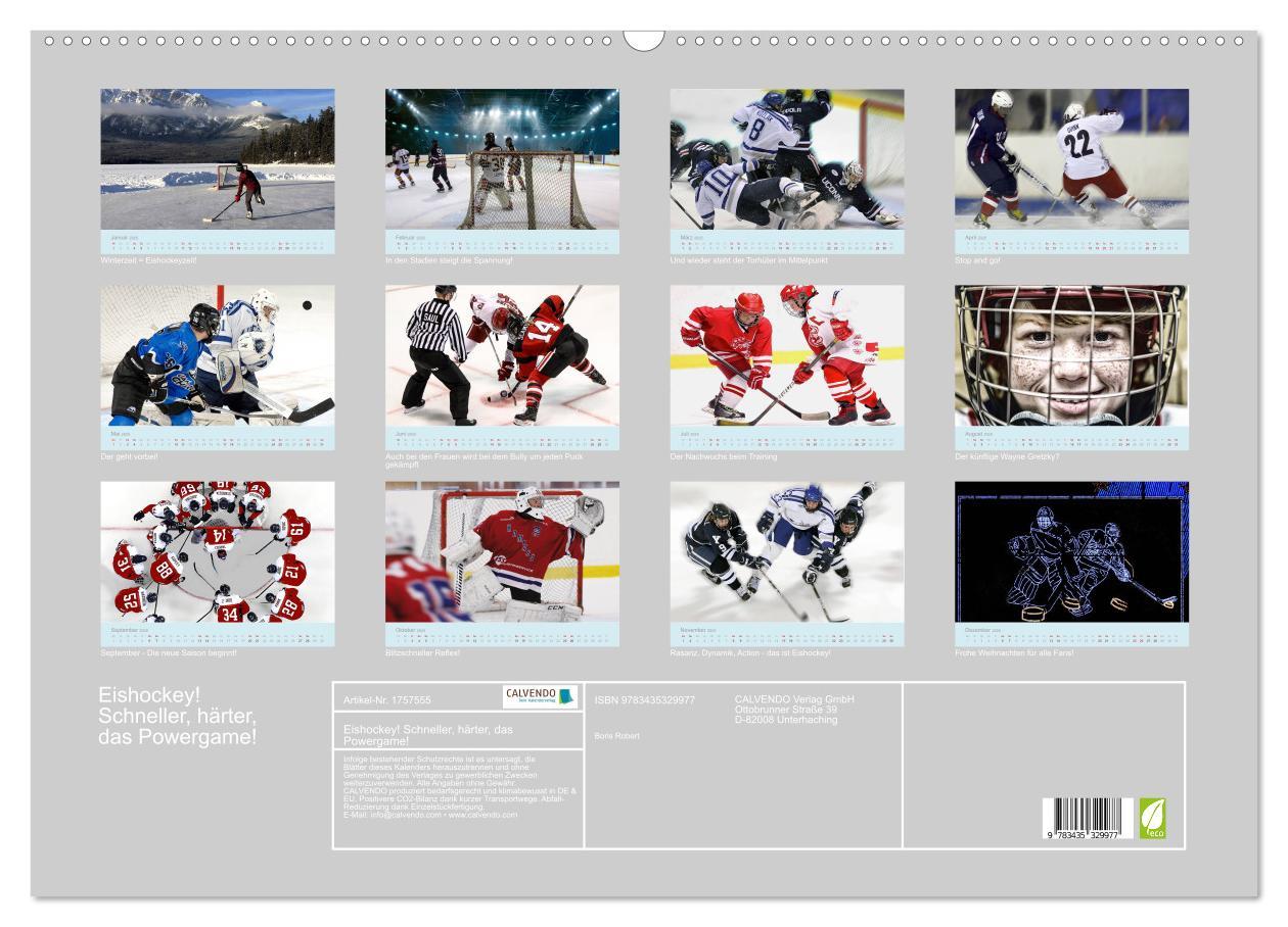 Bild: 9783435329977 | Eishockey! Schneller, härter, das Powergame! (Wandkalender 2025 DIN...