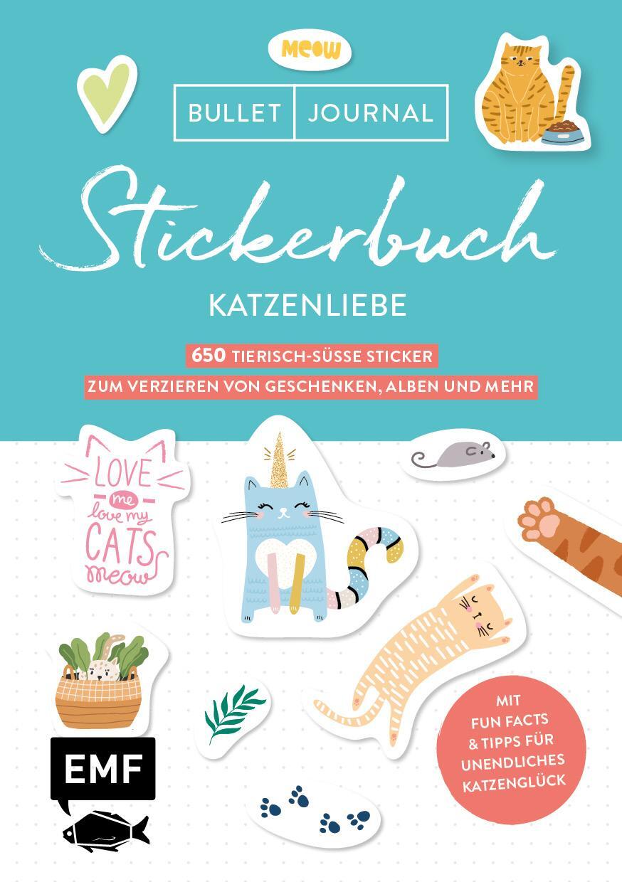 Cover: 9783745906080 | Bullet Journal Stickerbuch - Katzenliebe | Taschenbuch | Deutsch