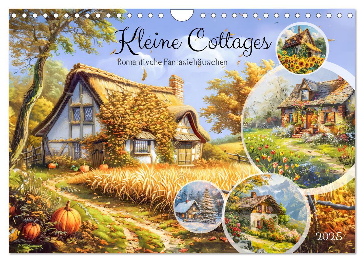 Cover: 9783435241798 | Kleine Cottages - Romantische Fantasiehäuschen (Wandkalender 2025...